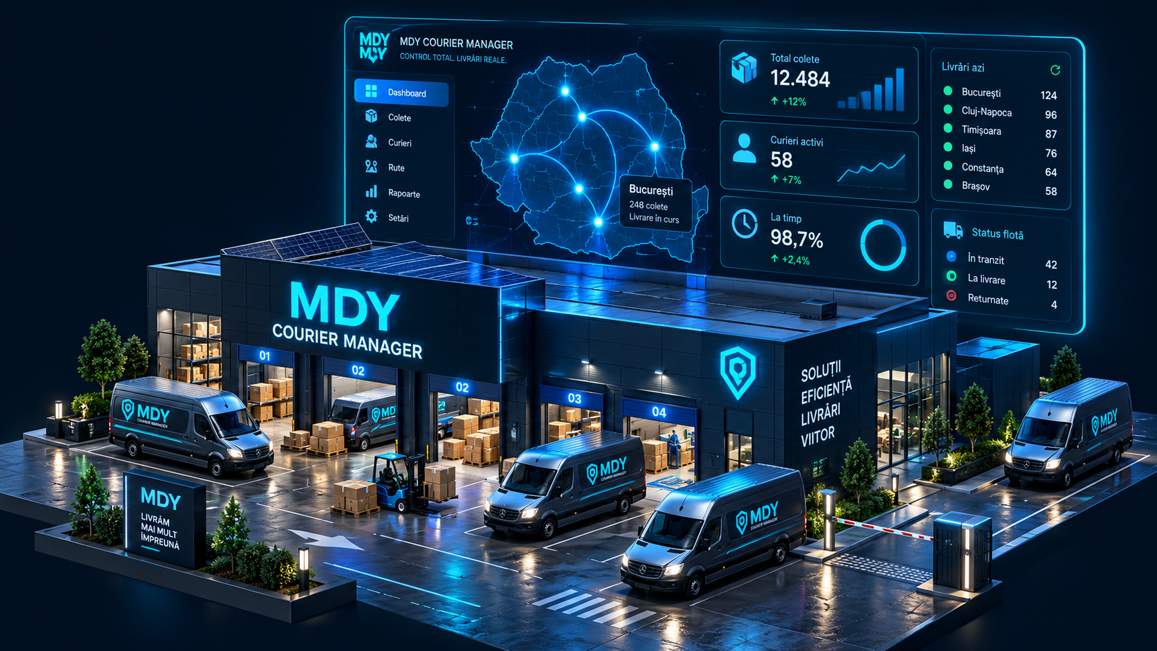 Centru logistic MDY Courier Manager 3D
